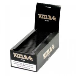 Boite De 25 Carnets De Feuilles à Rouler - Rizla Black -Magasin De Fournitures Pour Fumeurs boite de 25 carnets de feuilles a rouler rizla black 2