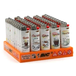 Boite De 50 Briquets Maxi BIC - Café -Magasin De Fournitures Pour Fumeurs boite de 50 briquets maxi bic cafe 1