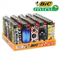 Boite De 50 Briquets Mini BIC - Musique -Magasin De Fournitures Pour Fumeurs boite de 50 briquets mini bic musique 1