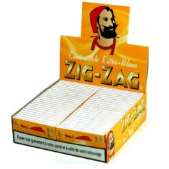 Boite De 50 Carnets De Papier à Rouler Zig Zag Jaune -Magasin De Fournitures Pour Fumeurs boite de 50 carnets de feuilles a rouler zig zag jaune 3