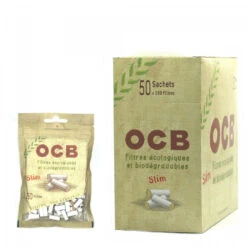 Boite De 50 Sachets De Filtres Slim Bio - OCB -Magasin De Fournitures Pour Fumeurs boite de 50 sachets de filtres slim bio ocb 3