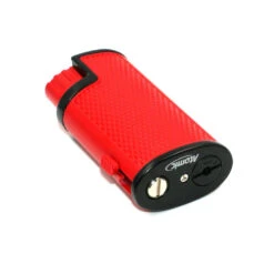 Briquet Turbo Métal Avec Perce Cigare Intégrer – Rouge -Magasin De Fournitures Pour Fumeurs briquet turbo metal avec perce cigare integrer rouge 1