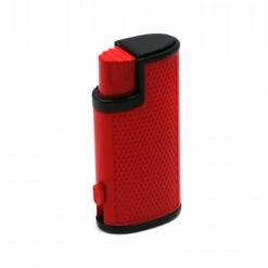 Briquet Turbo Métal Avec Perce Cigare Intégrer – Rouge -Magasin De Fournitures Pour Fumeurs briquet turbo metal avec perce cigare integrer rouge 3