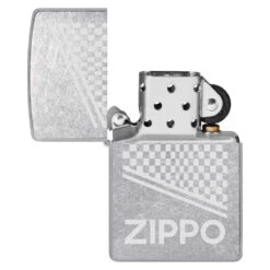 Briquet Zippo Street Chrome Checkered -Magasin De Fournitures Pour Fumeurs briquet zippo street chrome checkered 3