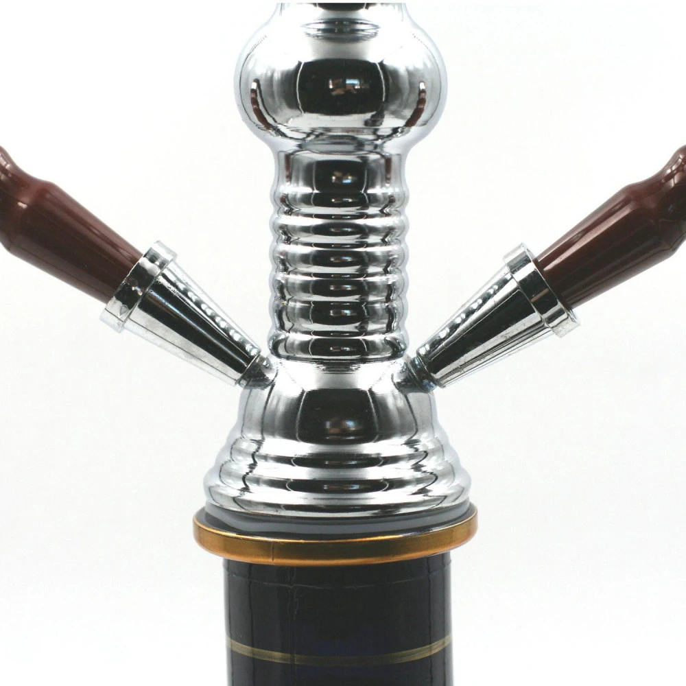 Chicha Al Malik - Double Tuyaux - Argent 4 Chicha Al Malik - Double Tuyaux - Argent – Image 4