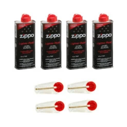 Lot De 4 Recharges D'essence Original Zippo + 4 Pierres à Briquet -Magasin De Fournitures Pour Fumeurs lot de 4 recharges d essence original zippo 4 pierres a briquet 2