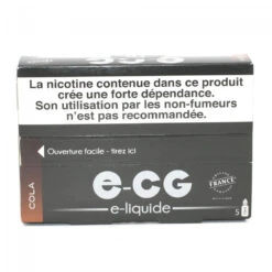 Lot De 5 Flacons E-CG - Goût Cola 16 Mg/ml -Magasin De Fournitures Pour Fumeurs lot de 5 flacons e cg gout cola 16 mg ml 1