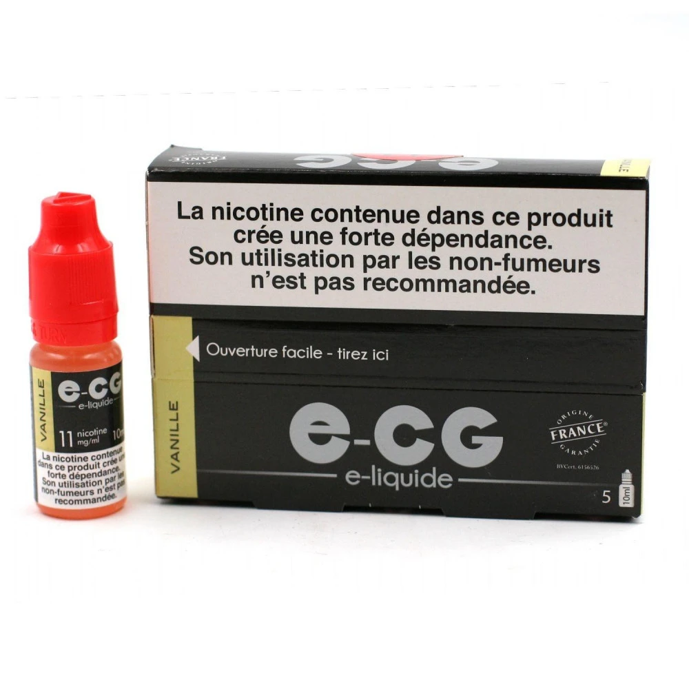 Lot De 5 Flacons E-CG - Goût Vanille 11 Mg/ml 1 Lot De 5 Flacons E-CG - Goût Vanille 11 Mg/ml