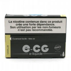 Lot De 5 Flacons E-CG - Goût Vanille 6 Mg/ml -Magasin De Fournitures Pour Fumeurs lot de 5 flacons e cg gout vanille 6 mg ml 1