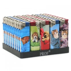 Lot De 50 Briquets Electronique - Chiots & Chatons -Magasin De Fournitures Pour Fumeurs lot de 50 briquets electronique chiots chatons 3