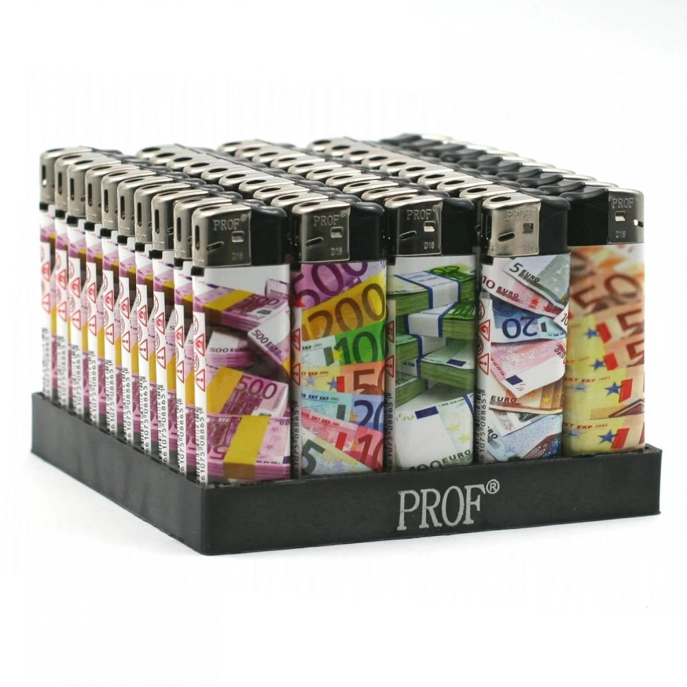 Lot De 50 Briquets Electronique - Euros Bank 1 Lot De 50 Briquets Electronique - Euros Bank