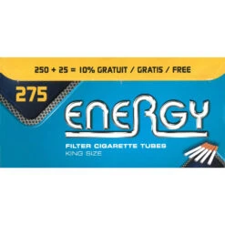 Lot De 9 Boites De 275 Tubes à Cigarettes Energy -Magasin De Fournitures Pour Fumeurs lot de 9 boites de 275 tubes a cigarettes energy 3
