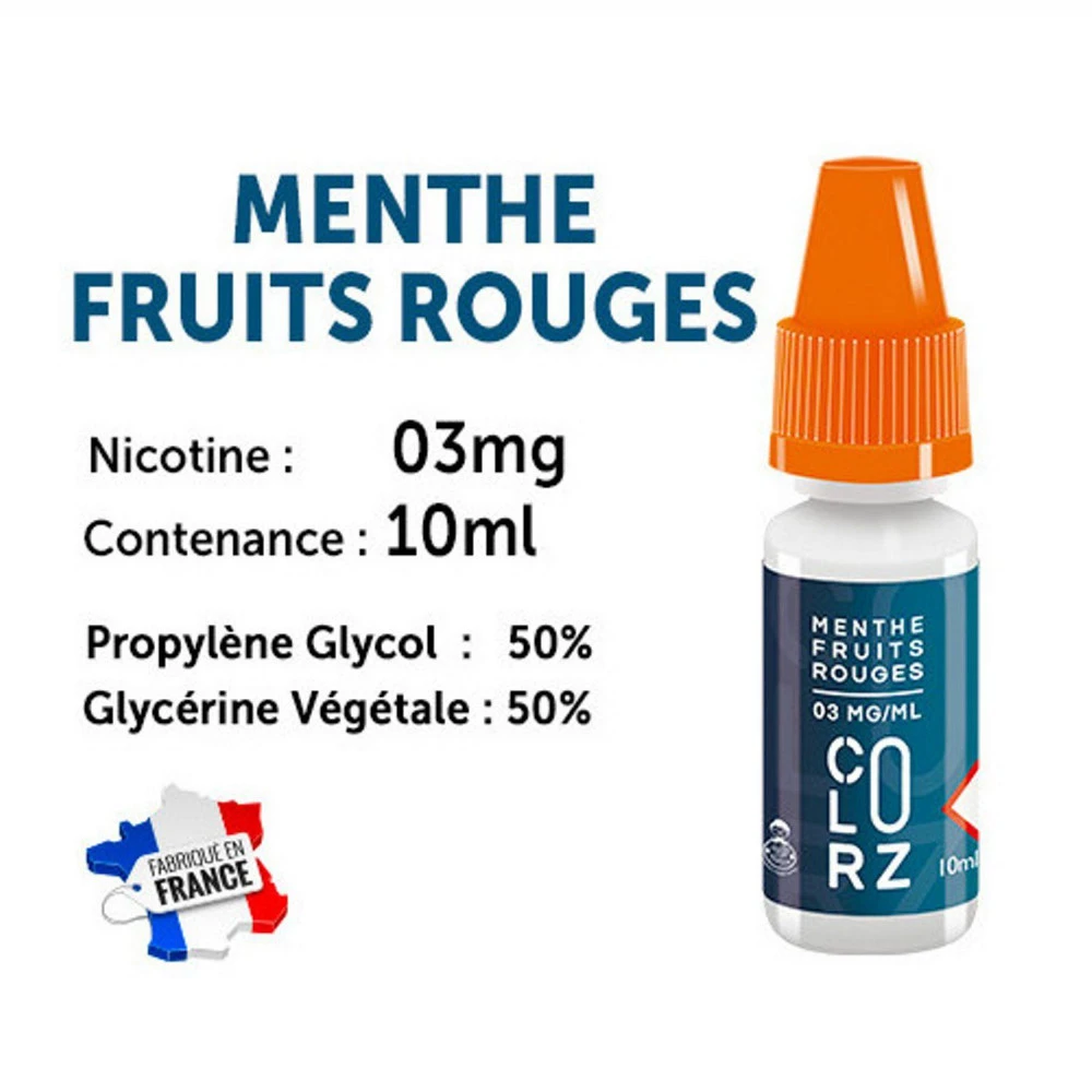 Vap Nation Colorz Lot De 5 Liquides - Menthe Fruits Rouges 3 Mg 1 Vap Nation Colorz Lot De 5 Liquides - Menthe Fruits Rouges 3 Mg
