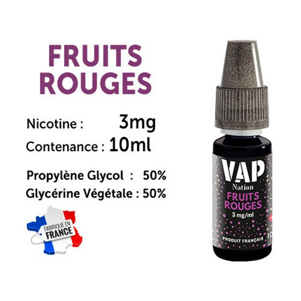 Vap Nation Lot De 5 Liquides - Fruits Rouges 3 Mg 1 Vap Nation Lot De 5 Liquides - Fruits Rouges 3 Mg