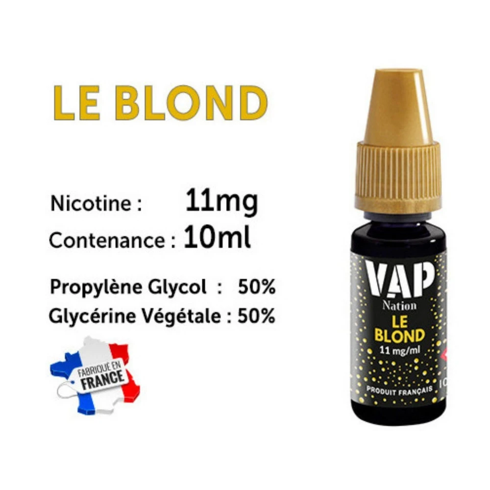 Vap Nation Lot De 5 Liquides - Le Blond 11 Mg 1 Vap Nation Lot De 5 Liquides - Le Blond 11 Mg
