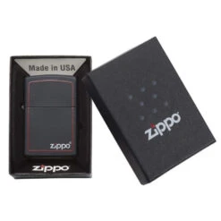 Zippo 218ZB Matte Black Red 60001437 -Magasin De Fournitures Pour Fumeurs zippo 218zb matte black red 60001437 2