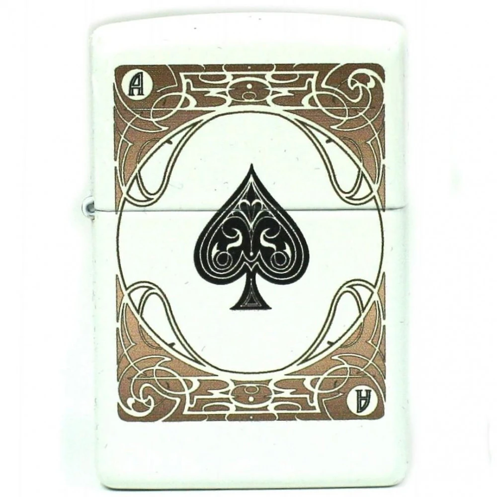 Zippo Blanc - As De Pique 1 Zippo Blanc - As De Pique